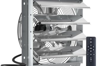 Amico 18 Inch Shutter Exhaust Fan with Remote