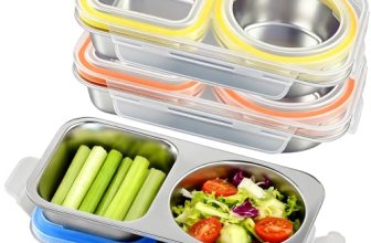 Eiyisem 3 Pack Stainless Steel Snack Containers with Lid