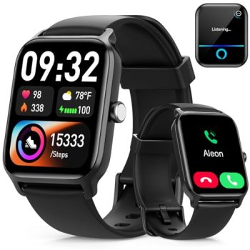 Smart Watches for Women Men, 1.85” HD Touchscreen Fitness Tracker with Call & Me