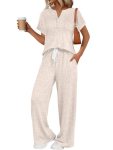 LILLUSORY Women 2 Two Piece Matching Lounge Sets 2026 Spring Summer Beach Vacati
