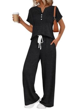 LILLUSORY Women 2 Two Piece Matching Lounge Sets 2026 Spring Summer Beach Vacati