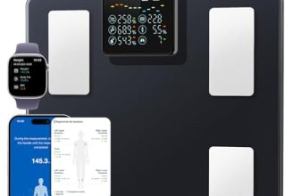 GE Smart Scale for Body Weight: 8-Electrode Body Pod Fat Monitor with Full Body