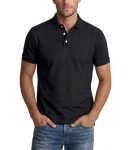 Guseoow Men’s Polo Shirt Short Sleeve Dry Fit Golf Shirt Classic Button Collar T