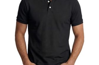 Guseoow Men’s Polo Shirt Short Sleeve Dry Fit Golf Shirt Classic Button Collar T
