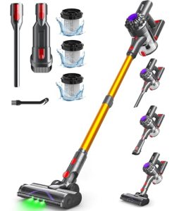 SVHT Cordless Vacuum Cleaner, 450W 40KPA Vacuum Cleaners for Home