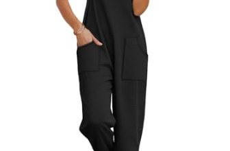 ANRABESS Women Jumpsuits Casual Summer Overalls Loose Spaghetti Strap Romper Jum