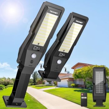 TECKNET Solar Street Lights Outdoor Waterproof