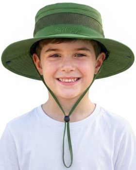HONGTEYA Kids Sun Hat UPF 50+ Toddler Summer Bucket Hat Outdoor Fishing Safari f