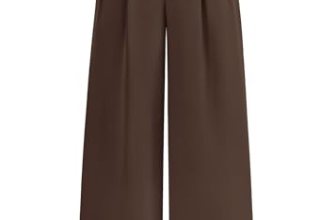 KIRUNDO Wide Leg Dress Pants for Women High Waisted Office Work Trousers Busines