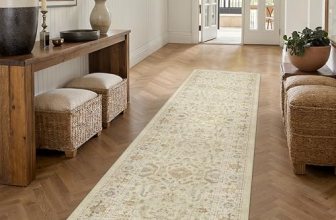 PureCozy 2×8 Beige Runner Rug Vintage Area Carpet Hallway Indoor Kitchen Washabl