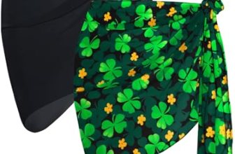 CHICGAL 2 Pieces St Patricks Day Women Beach Sarong Bathing Suit Wrap Skirt Shee