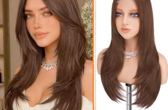 Haloo Brown Wig with Curtain Bangs
