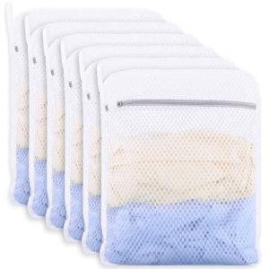 6-Pack Durable Honeycomb Mesh Laundry Bags for Delicates
