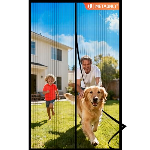 METAONLY Magnetic Screen Door Mesh Fits 36″ x 80″ Door – Curtain Size 38″ x 82″