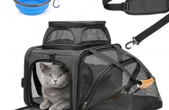 JUNGYOON Cat Carrier, Expandable Airline-Approved Soft-Sided Pet Travel Bag for