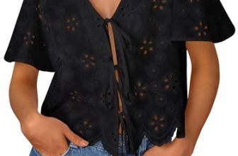Trendy Queen Womens Summer Tops Peplum Crop Cute Boho Short Sleeve Cotton Blouse
