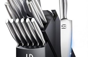 KnifeSaga Knife Set Premium, Kitchen Knife Block Set 14 Pcs Japanese High Carbon