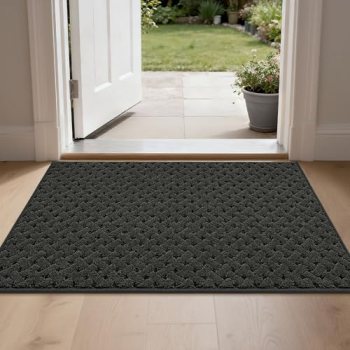BEQHAUSE Dirt Trapper Door Mat Non-Slip Entryway Rugs Stain Resistant Absorbent