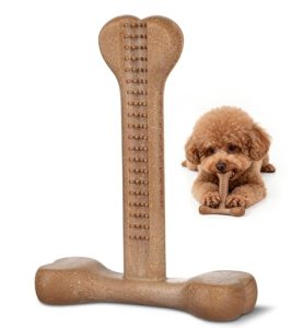 JoviQ Dog Chew Toy for Aggressive Chewers T-Shaped Tough Dog Bone Toys for Small