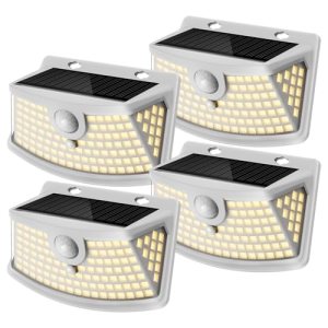 Aootek New Solar Motion Sensor Lights 120 LEDs with Lights Reflector