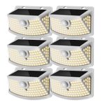 Aootek New Solar Motion Sensor Lights 120 LEDs with Lights Reflector