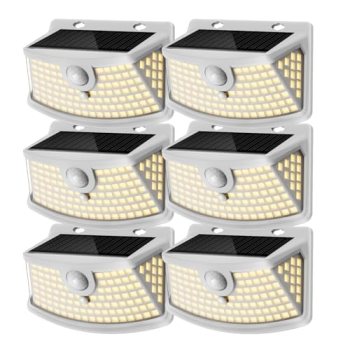 Aootek New Solar Motion Sensor Lights 120 LEDs with Lights Reflector