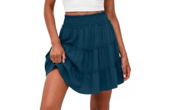 Lepunuo Womens Summer Flowy Mini Skorts Skirts Casual High Waisted Cute Short Sk