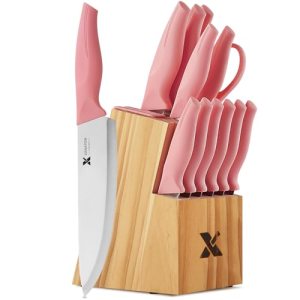 XANAPON 14-Piece Kitchen Knife Set with Block