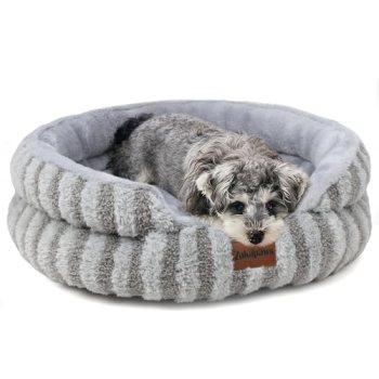 ZAKAPAWS Cat Bed Puppy Bed – Washable Round Cat Beds for Indoor Cats
