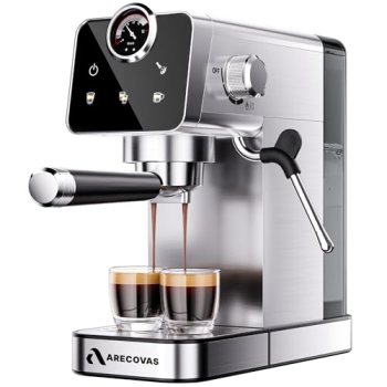 Arecovas Espresso Machine with Milk Frother