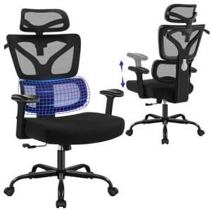 Hayelf Ergonomic Office Chair, High Back Mesh Computer Chair with Comfortable Ad