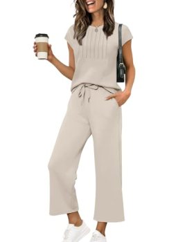 Sampeel Two Piece Sets for Women Summer Matching Sets Women Clothing Fashion Lou