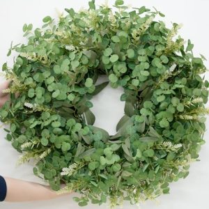Dushle 26″ Large Eucalyptus Wreath for Front Door Spring Summer Greenery All Sea