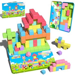 Goodtiles Mini Magnetic Blocks, Travel Outdoor Toys for Kids Ages 3-5 4-8, Magne