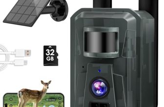 Trail Camera with Night Vision Game Cameras : 4G Cellular Trail Cam with Motion