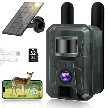 Trail Camera with Night Vision Game Cameras : 4G Cellular Trail Cam with Motion