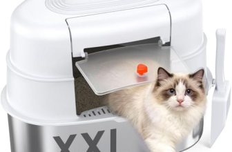 Chumajor XXL Stainless Steel Corner Cat Litter Box with Lid – Sturdy