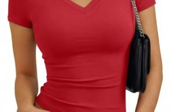 Trendy Queen Womens Short Sleeve V Neck Crop Shirts Basic Tops Buttery Soft Summ