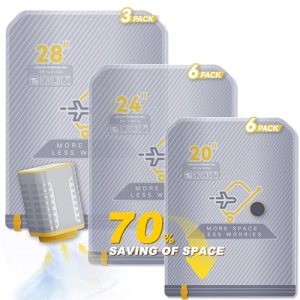 15-Pack Vacuum Bags for Travel with Wireless Rechargeable Pump