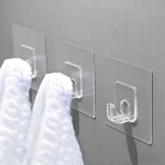30 Pack Invisible Adhesive Hooks for Hanging Heavy Duty