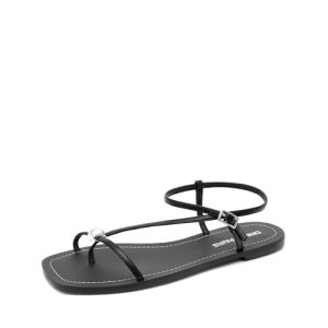 DREAM PAIRS Women’s Strappy Flat Sandals for Women Comfortable Open Square Toe S