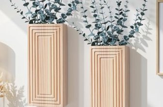 FancyPlus Wooden Wall Planter Vase