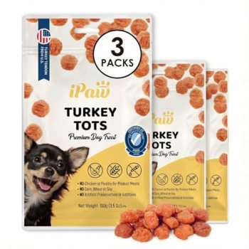 iPaw 3 Value Combo Turkey Tots Dog Treats for Puppy Training