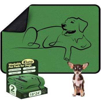 Zlune 2 Pack Washable Pee Pads for Dogs 18″x24″