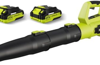 LEAPUL Leaf Blower Cordless, 21V Electric Leaf Blower with 2×2.0Ah Batteries & 1
