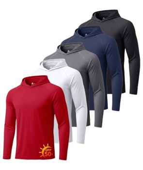 ZITY UV Shirts Men Long Sleeve Hoodies UPF 50+ Lightweight RashGuard Fast Dry At