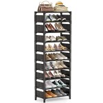 isightguard Shoe Rack – 10 Tiers Shoe Organizer with Detachable Fabric Shelves &