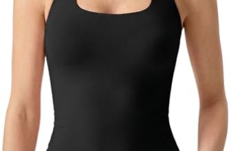 QINSEN Halter Tops for Women Scoop Neck Double Lined Tank Top Backless Sleeveles
