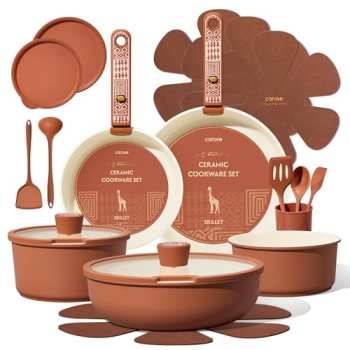 CAROTE 21-Piece Ceramic Cookware Set