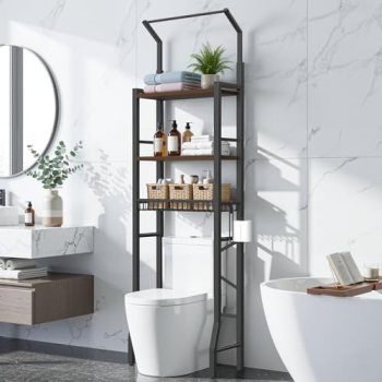 Over-the-Toilet Storage Rack, 3-Tier Bathroom Organizers and Storage with Adjust